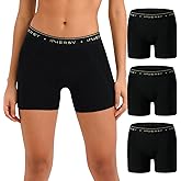 INNERSY Women's 4" Inseam Boxers Briefs Cotton Boyshorts Underwear Ladies Panties 3-Pack