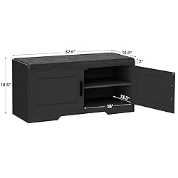 Homleke 2-Tier Storage Bench, Shoe Bench with