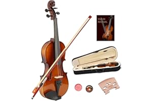 BELANITAS 1/2 Half Size Kids Violin for Kids Ages 5-9 Acoustic Beginner Violin Fiddle,Violin for Beginners with Case Bow and Rosin, Small Violin Set for Christmas Birthday Gift Natural