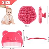 Aolso Baby Hair Comb 2PCS Silicone Toddler Brush Set Pink view 2