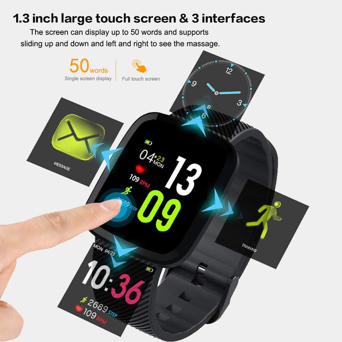 EUMI Smartwatch Reloj Inteligente Deportivo Pulsera Actividad ...