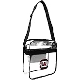 Littlearth NCAA South Carolina Gamecocks Clear Crossbody Carryall, Team Color, 12" x 12" x 6"