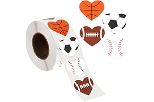 Dripykiaa Valentines Day Gifts for Kids, 800Pcs Valentines Heart Stickers for Kids Valentines Cards with Sport Heart Shape Stickers for Boys Girls Teens, 100th Day of Shirt Project