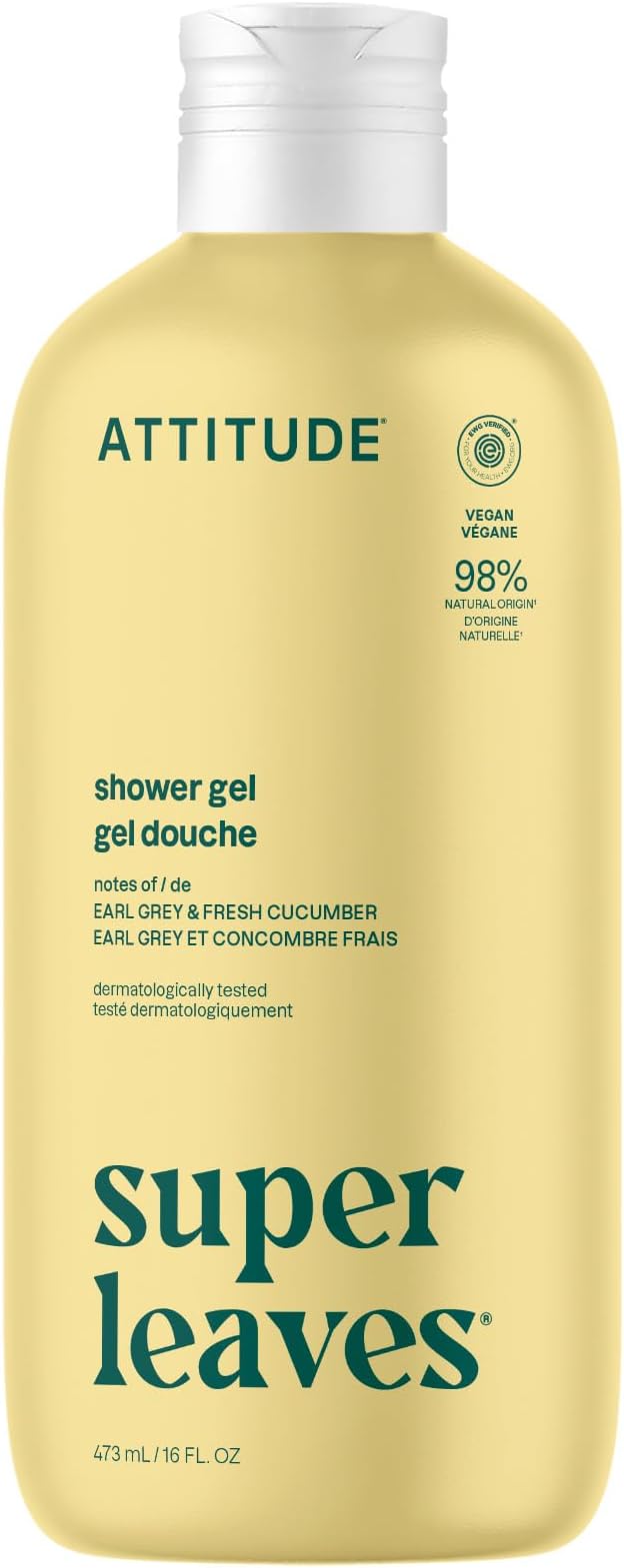 ATTITUDE Body Wash EWG Verified 473 mL Earl Grey Cucumber Scent