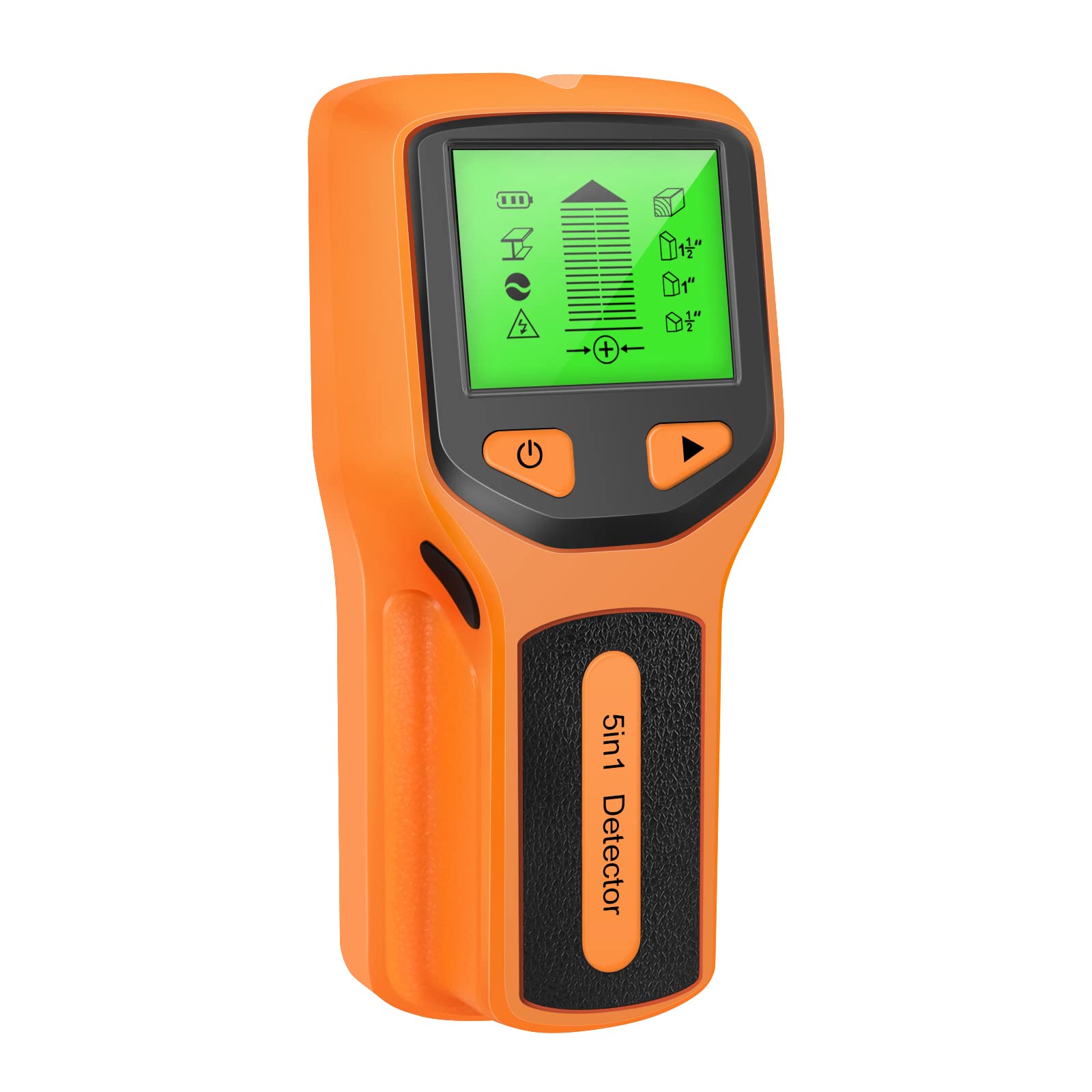 Aumotop Stud Finder Wall Scanner - 5 in 1 Electronic Stud Detector with HD LCD Display, Wood AC Wire Metal Studs Detection, Orange