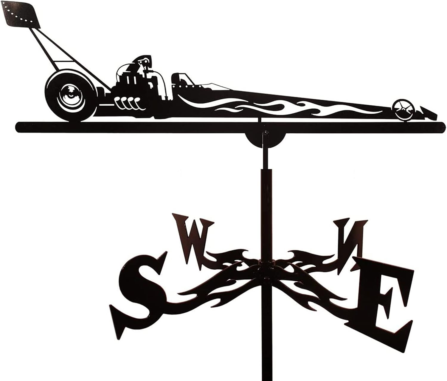 Weathervanes - CNMJI Vintage Farm Stainless Steel Home Weather Vane Wind Direction Indicator, Weathervane Yard Garden Architecture Roof Outdoor ind Direction Indicator Measuring Tools