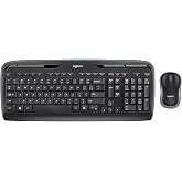 Logitech MK320 Wireless Desktop Keyboard and Mouse Combo &mdash; Entertainment Keyboard and Mouse, 2.4GHz Encrypted Wireless Connection, Long Battery Life (Renewed)