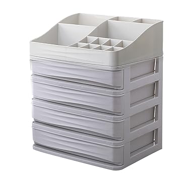 Amazon Com Lzttyee Plastic Desktop Makeup Drawer Organizer
