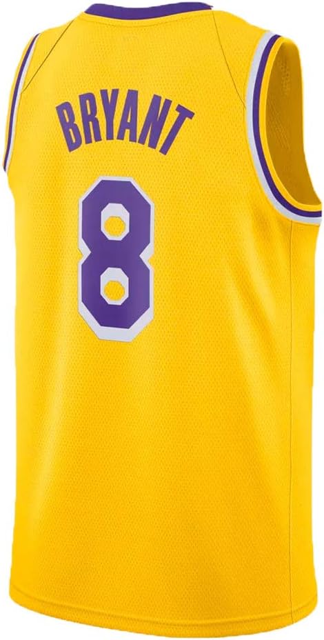 Mens Kobe Jersey Los Angeles 8 Basketball Bryant(S-XXL) (M, Yellow)