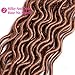 MOBOK 6Pcs/Lot Honey Blonde Goddess Locs Crochet Hair For Black Women Pre Loop Curly Faux Locs 14 Inch Blonde Braiding Hair Soft Synthetic Wavy Faux Locs Hair Extension (14inch(6packs), 27)