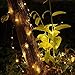 Solar String Lights 33ft 10 Bulbs Flickering Solar Lights Outdoor White
