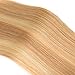 Real Clip in Hair Extensions #18/613 8 Pieces - Premium Womens Straight Double Weft Thick Remy Hair Extensions Clip in on Human Hair for Long Hair (16