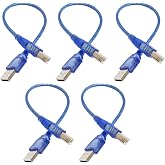 USB 2.0 Cable, 5Pcs / Pack USB A Male to USB B Male Cable, Printer Cables for Arduino 2560 R3, Ink Jet, Laser Printer MFP, Scanner to a PC or Mac (11.81IN)