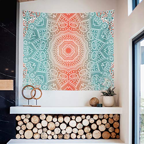 AITREASURE Mandala Tapestry Hippie Bohemian Tapestries Psychedelic Boho Tapestry Wall Hanging for Bedroom ( Pink Mandala, 59\'\'×79\'\' )