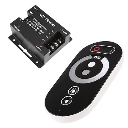 MagiDeal DC 24V / 12V Stufenlose Touch LED Dimmer + LED Fernbedienung, für Single Color Lichtleiste Leuchten