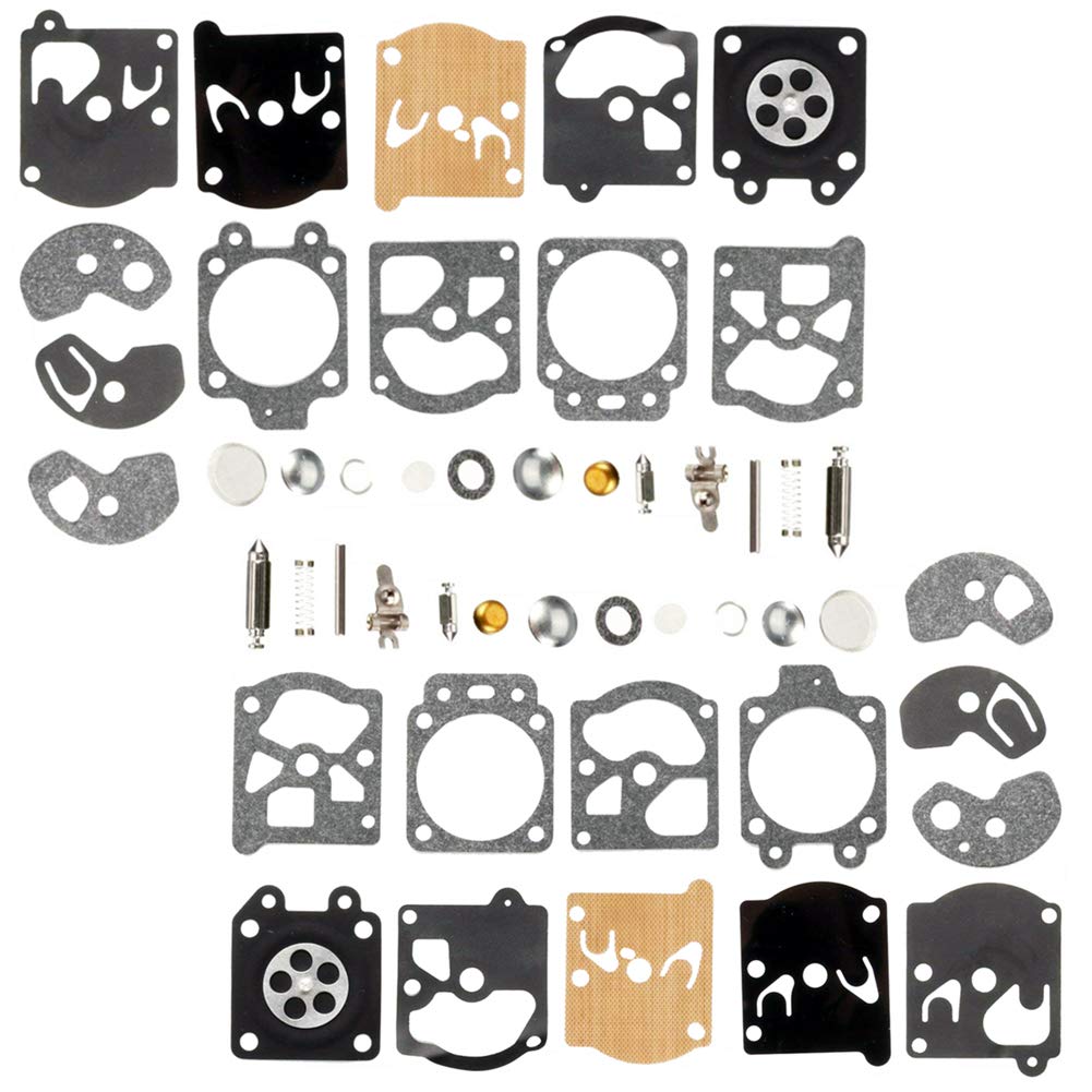Yingshop Pack of 2 Carburetor Rebuild Repair Kit Diaphragm Gasket Compatible for Walbro K10-WAT WA WT Series Carb 2-cycle String Trimmers Blowers Echo Chainsaw Poulan Ryobi Homelite Lawnboy Toro Stihl