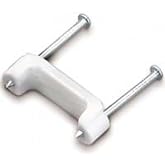 Gardner Bender PS-75 Insulated Staples, &frac34; Inch, Secures Romex, UF &amp; (NM) Non-Metalic Cable, Polyethylene - UV Resistant, Splinter Free, 50 Pk, White