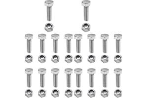 Auger Shear Pins Bolts and Nuts Steel Metal Bolts Nuts Compatible with Honda Snowblower Hs1132 Hs624 Hs828 Hs928 Hs724(20 Set