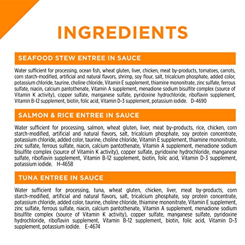 Purina Pro Plan High Protein Wet Cat Food Variety Pack, Complete Essentials Seafood Favorites