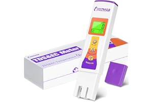 UIUZMAR Digital Water Tester TDS Meter for Drinking Water Filter Water 3 in 1 PPM EC Temp Meter with LCD Display Suitable for Water Quality Testing City Water RO Systems Well Water