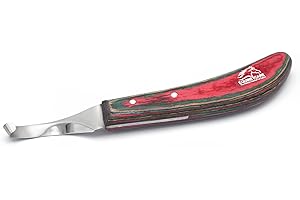 Equine Care Farrier Hoof Knife (Right-Handed) | Razor Sharp J2 Stainless Steel Blade, Ergonomic Handle | Professional Grade Precision Tool for Horse, Cow, Goat & Livestock Hoof Trimming & Shoeing.