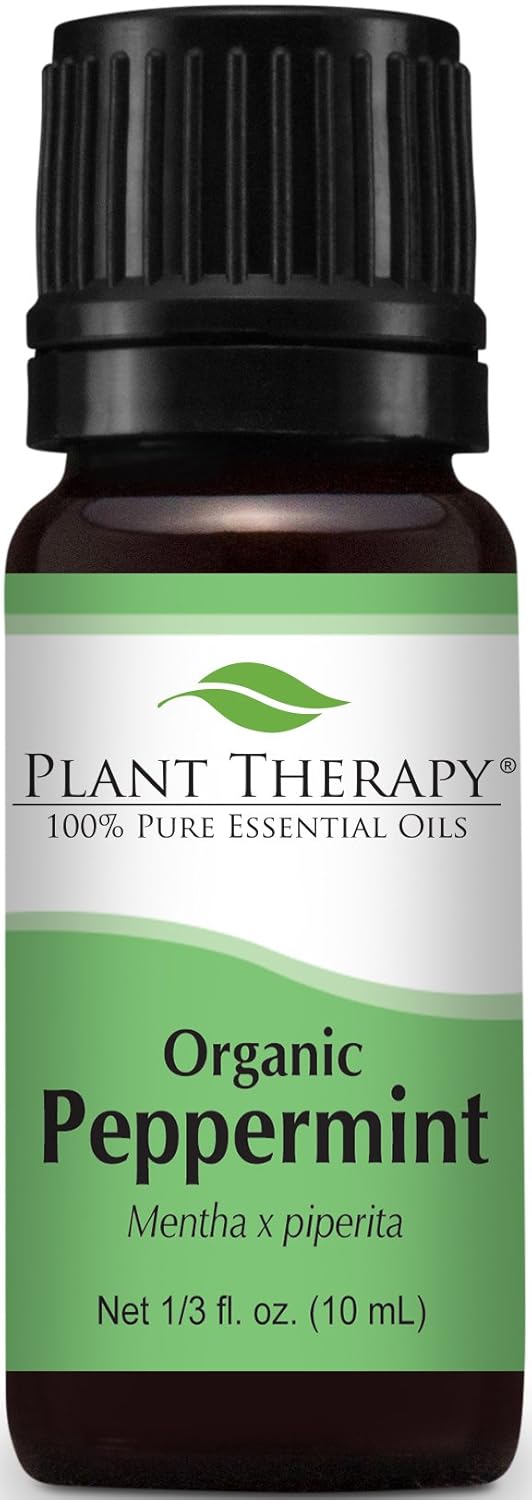Plant Therapy Organic Peppermint Essential Oil. Therapeutic Grade. 10 ml (⅓ oz).