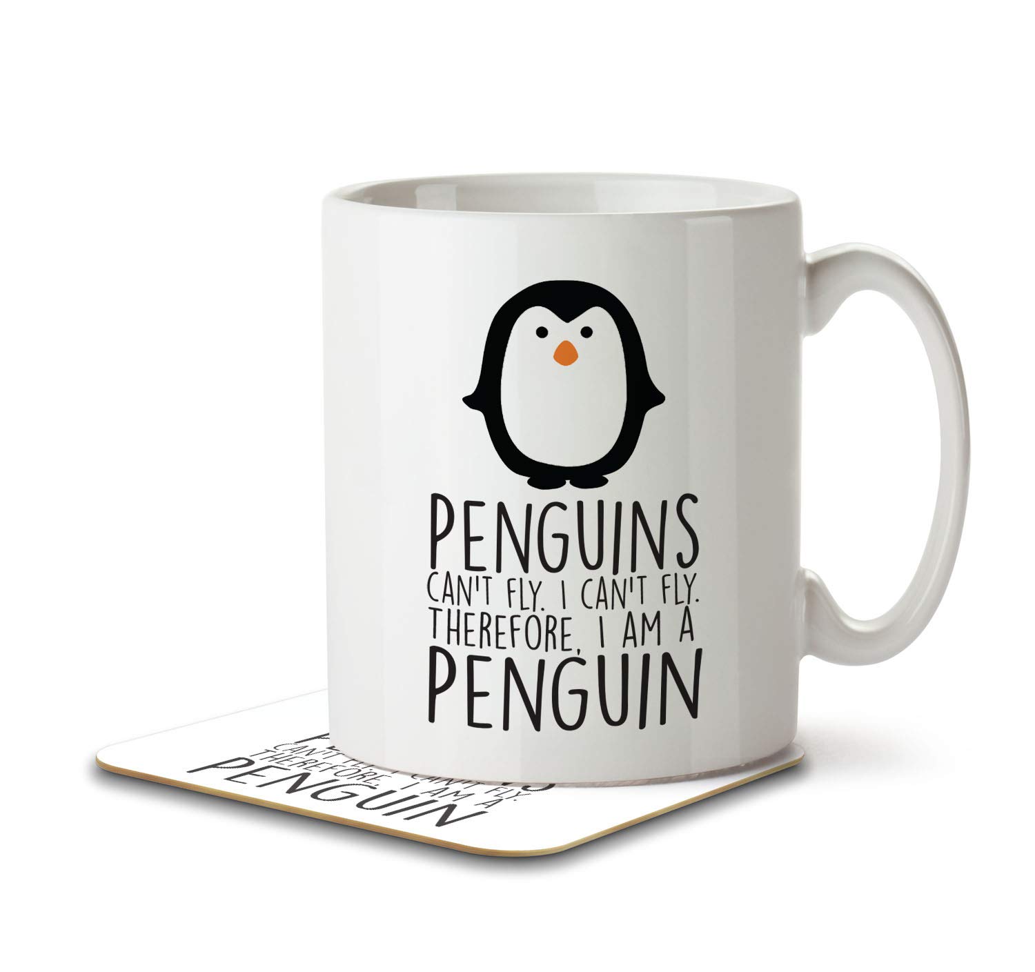 The Inky Penguin - Penguins Can't Fly - Mug and Coaster, Ceramic, 11fl. oz.