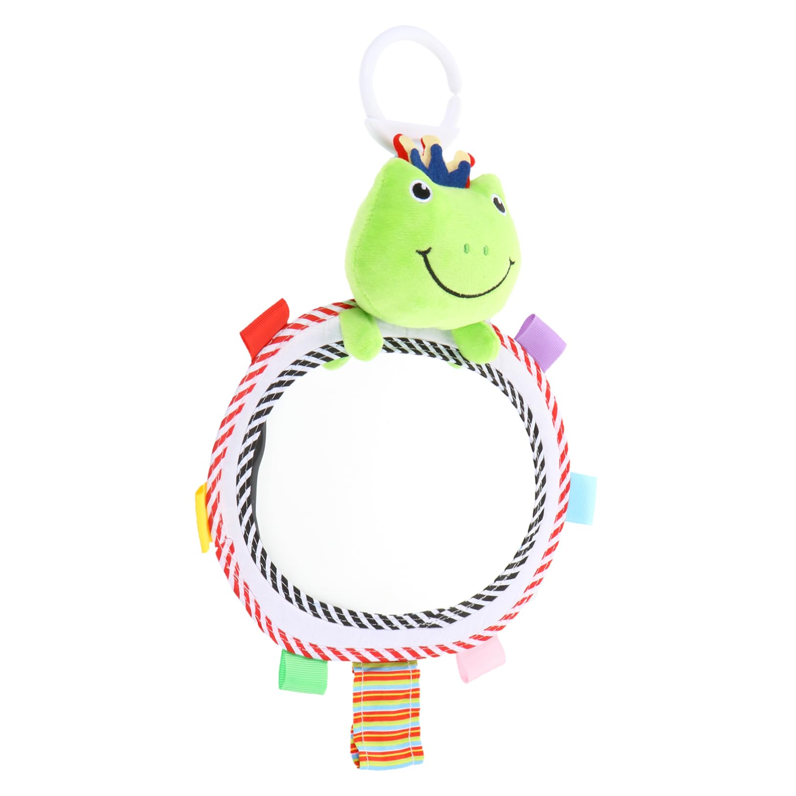 SKISUNO Developmental Baby Mirror Toy with Adorable Design Safe Infant Activity Toy for Newborns and Young Children Ideal for Strollers and Car Use