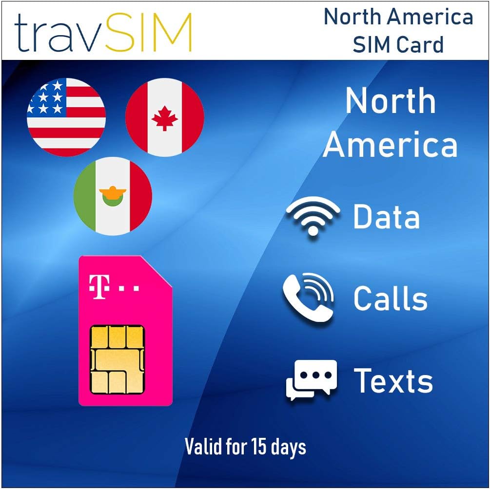 Prepaid SIM Card USA, Canada & Mexico 50 GB USA 5 GB Canada