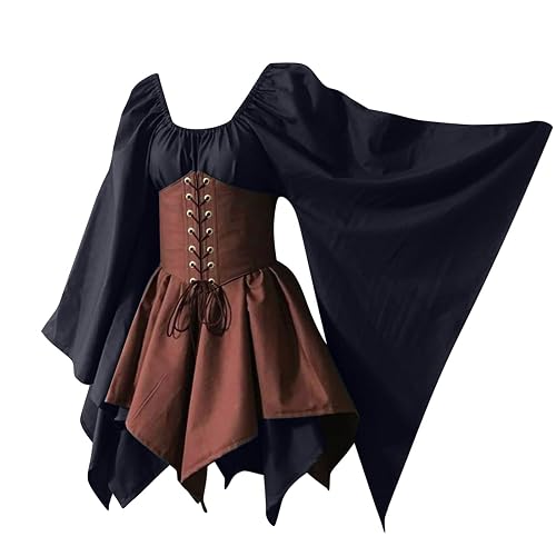 short pirate dress Yiulangde White Flowy Pirate Dress Women Fairy Costume Short Sleeve Corset Mini Romper Dress Sexy Y2k Off Shoulder Ruffle T-Shirt Dress : Clothing, Shoes & Jewelry