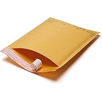 4x7 Inch Kraft Bubble Mailers - 50 Pack Padded Shipping Envelopes Self Seal