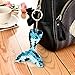 Gejoy 24 Pieces Mermaid Tail Shape Key Chain Reversible Sequins Keychain Christmas Decorations for Keys Handbags Wallets, 6 Colors