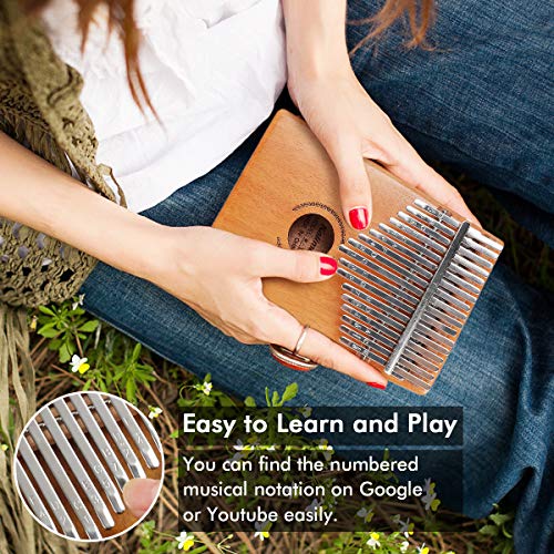 5 Kalimba+Instructions+Portable+African+Beginners