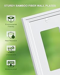 TREEWELL 2-Pack Quad Decorator Outlet Cover