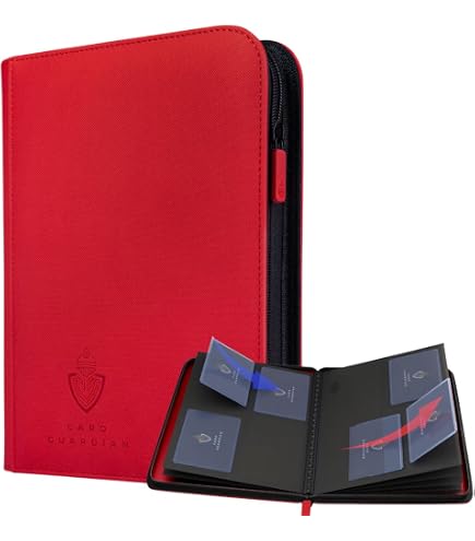 Amazon.com: Card Guardian - Toploader binder 4 Pocket top loader binder  with Zipper for 160 Cards - Side Loaded Pockets