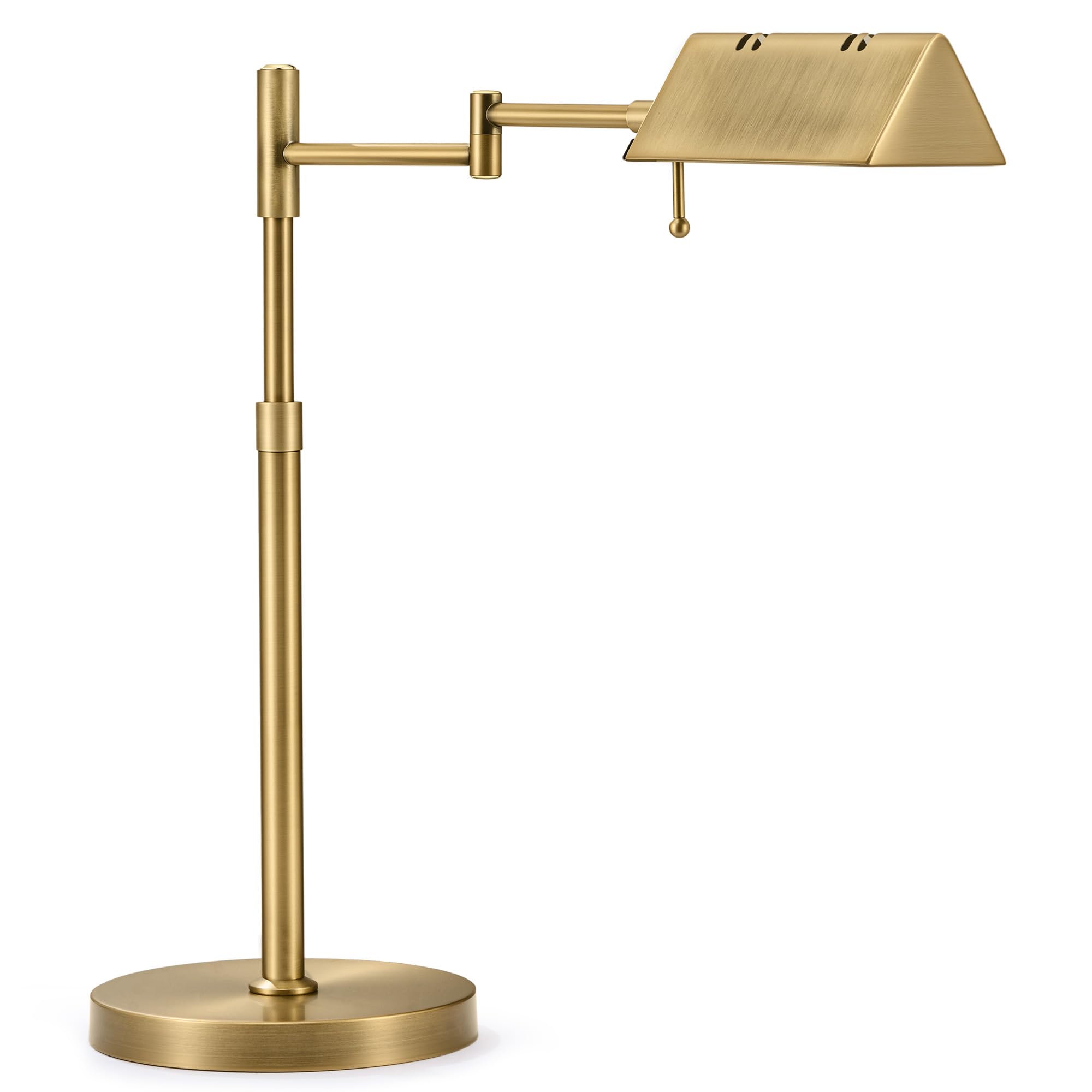 Photo 1 of VONLUCE LED Desk Lamp, Adjustable Industrial Style Metal Table Lamp, Dimmable Reading Lamp for Living Room Bedroom Office, Antique Gold