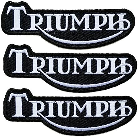 "3 Pieces" Triumph Embroidered Iron on Patch ,Sew on Car Logo