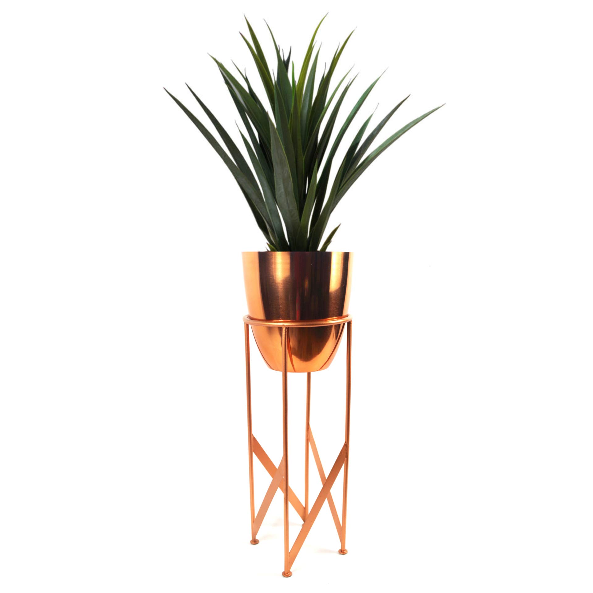 Leaf Tall Metal Plant Stand with Planter,90cm