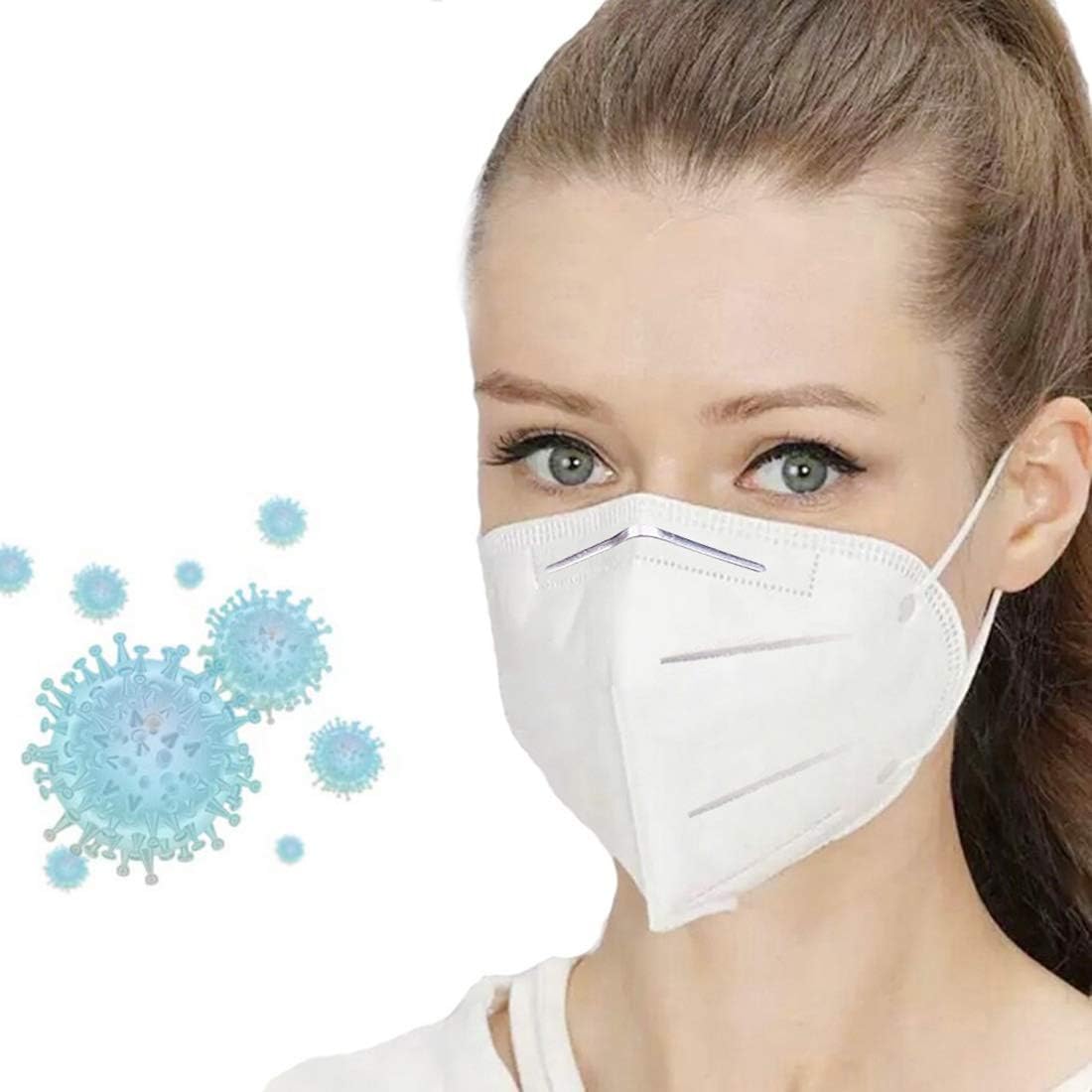 20pcs Safety Mask, FFP2 Mask Anti Pollution N95 Mask Dustproof Face Mask, Disposable Breathing Masks for Personal Health