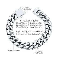 ChainsHouse Hip Hop Cuban Bracelet for Men 12mm