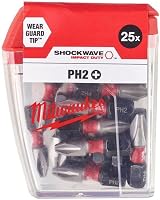 Milwaukee Shockwave Impact Duty Bits PH2 25mm Pack 25 view 2