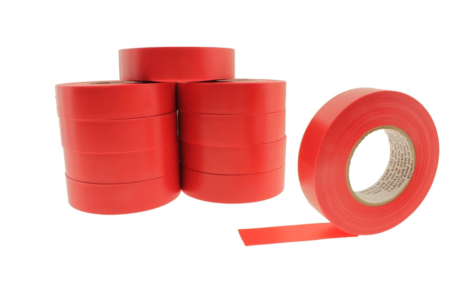 10 Color Coded Pack Electrical Tape UL 723 Codes Black Gray Blue Red