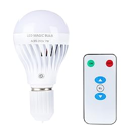 BSOD Rechargeable Light Bulbs with Remote, Battery
