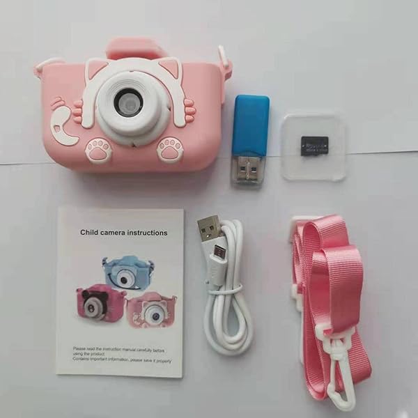 ZQYX Kids Digital Camera Upgrade 2000W Pixels Kids Selfie Camera X5S Childrens Digital Camera HD IPS Dual Lens Leather Case Photograph And Video