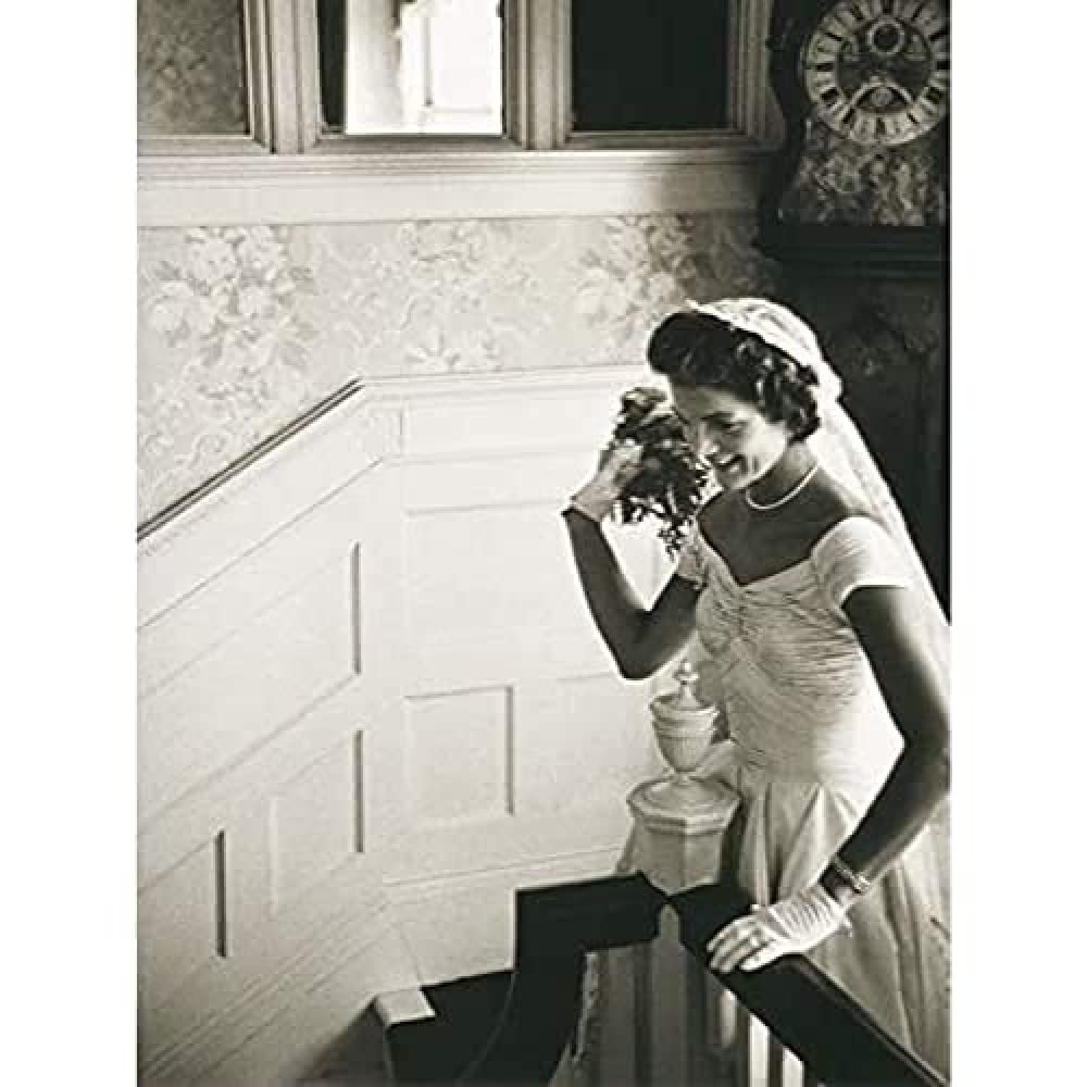 Frissell Portrait Jacqueline Kennedy Wedding JFK Bouquet Photo Art Print Canvas Premium Wall Decor Poster Mural