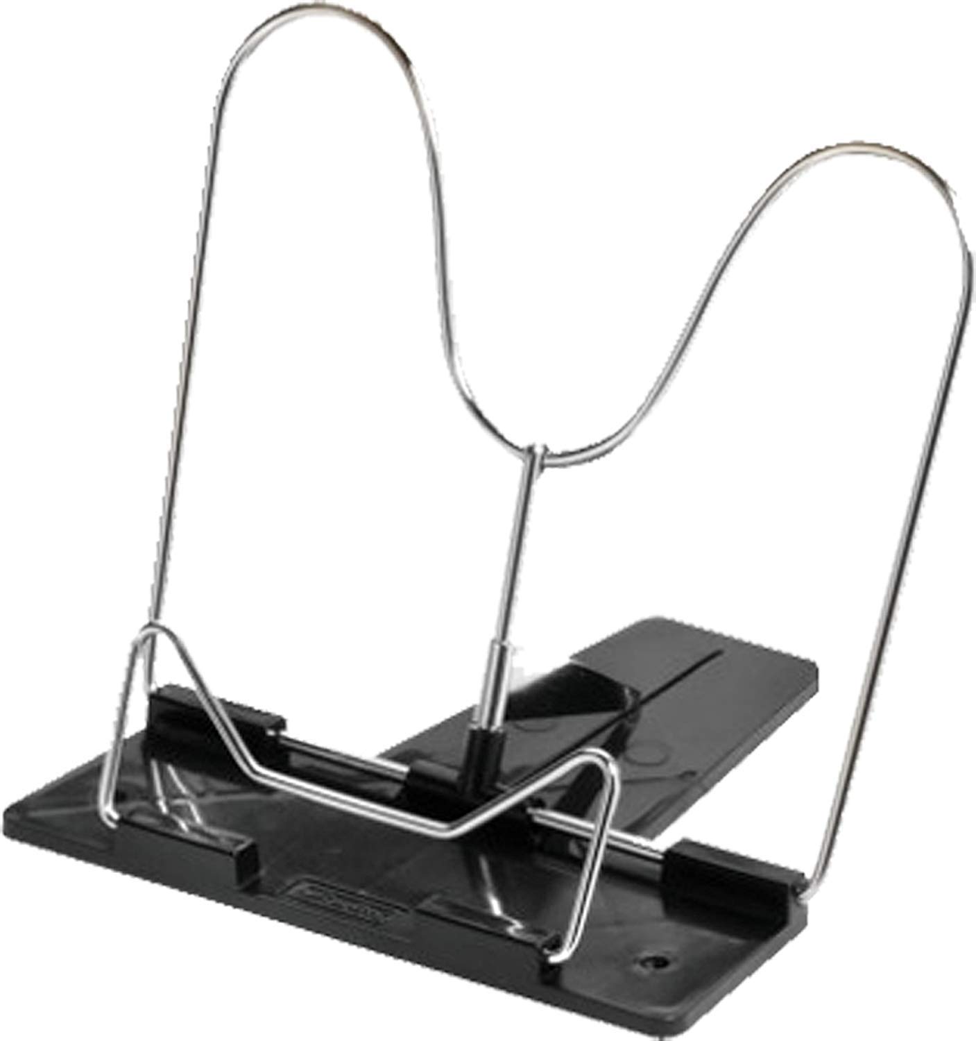 Herlitz Reading Stand with Metal Handle and Plastic Sock (Black, 1 Reading Stand)