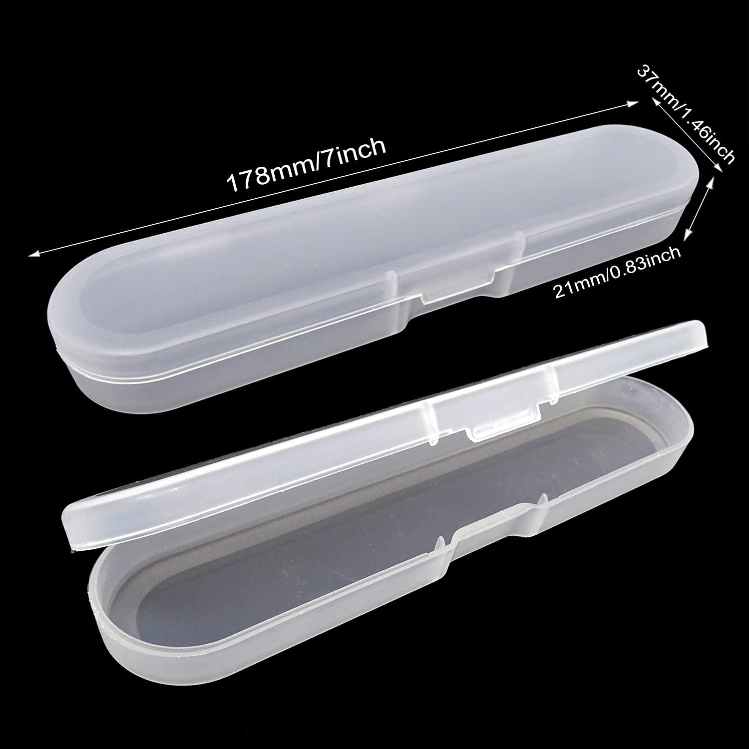 Honbay 4PCS Plastic Digital Thermometer Storage Case Containers Acne Needle Storage Box Pencil Case for Home (7 Inch)