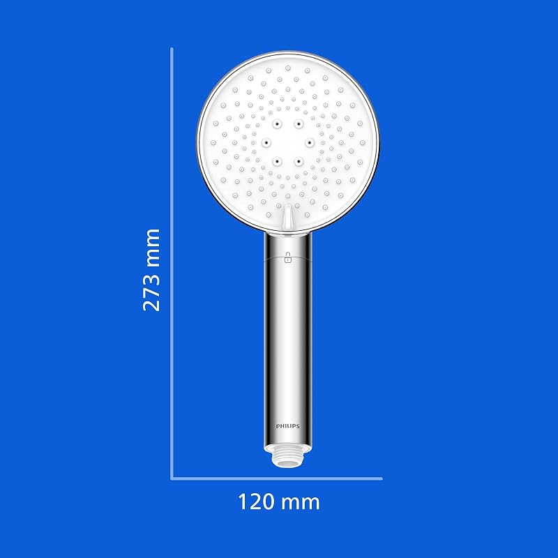 Cabeça de chuveiro philips com filtro, remove efetivamente cloro e outras partículas grandes, três modos de pulverização, design de aumento de pressão, capacidade de filtro de 1 mês