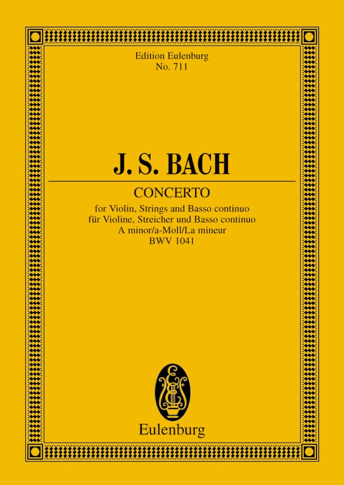 Violin Concerto No.1 in a minor, BWV 1041. Miniature Score