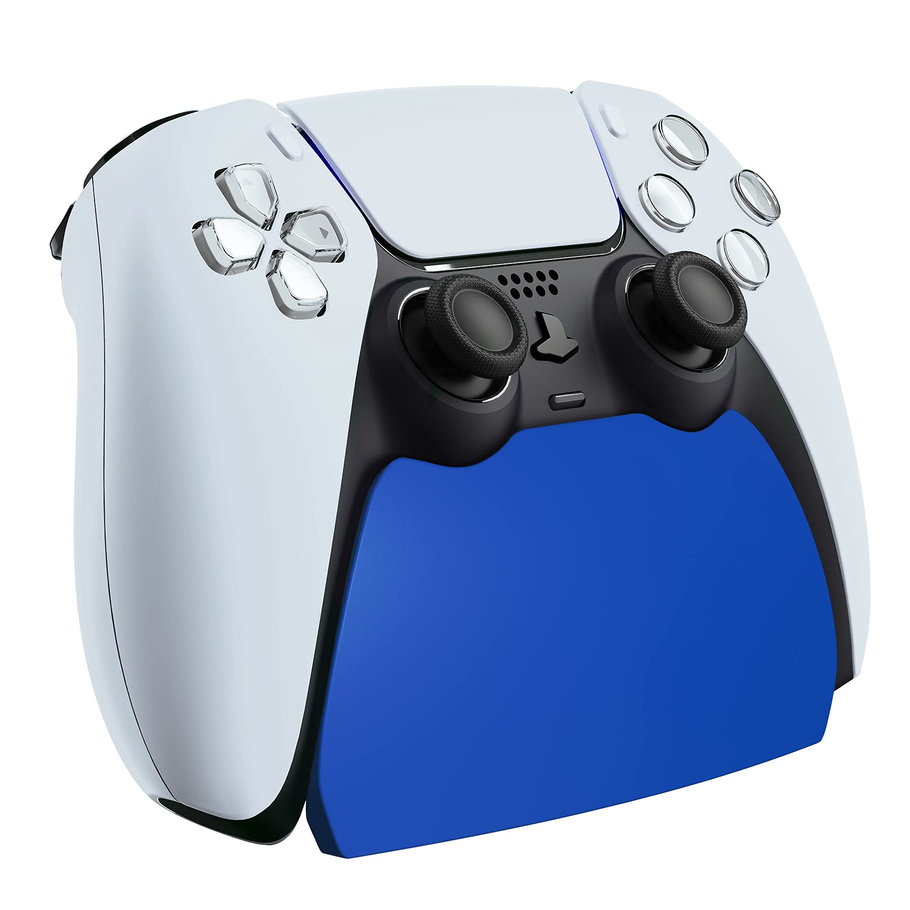 PlayVital PS5 Compatible Controller Stand, Rubber Pad Included, Stand Compatible with PlayStation 5 Controllers [Blue]